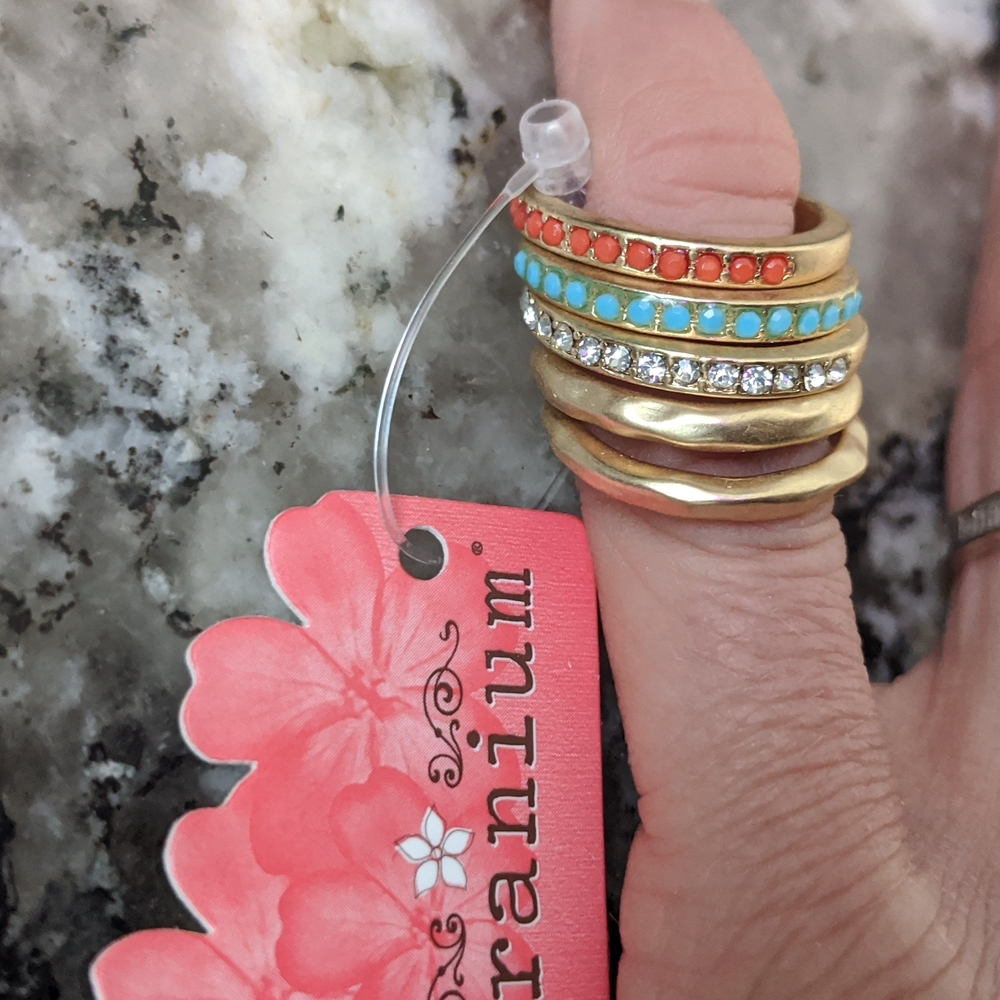 NWT Geranium stackable rings - Picture 2 of 4